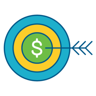 financial bullseye target icon