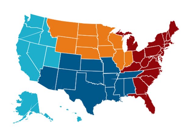 usa map of account managers